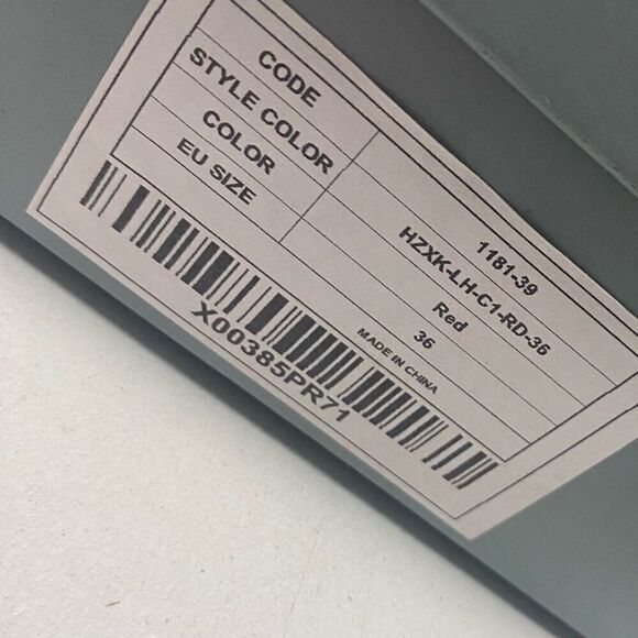 C.PARAVANO Alessia Women’s Red Suede Leather Pumps Size EU 36 US 5.5 Block Heels - Picture 6 of 7